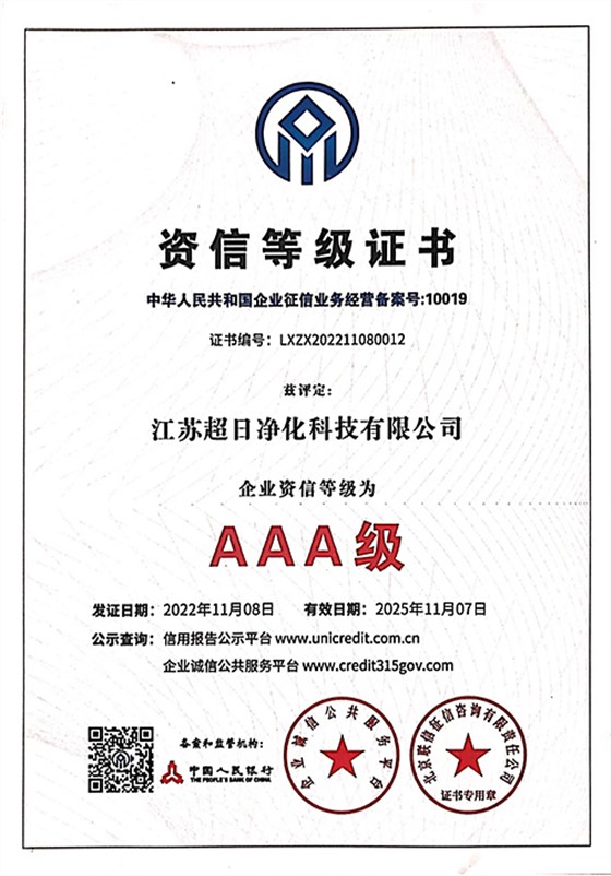 资信等级证书
